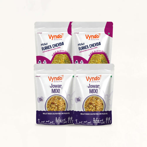 2 Flakes Chevda + 2 Jowar Mix (Pack of 4)