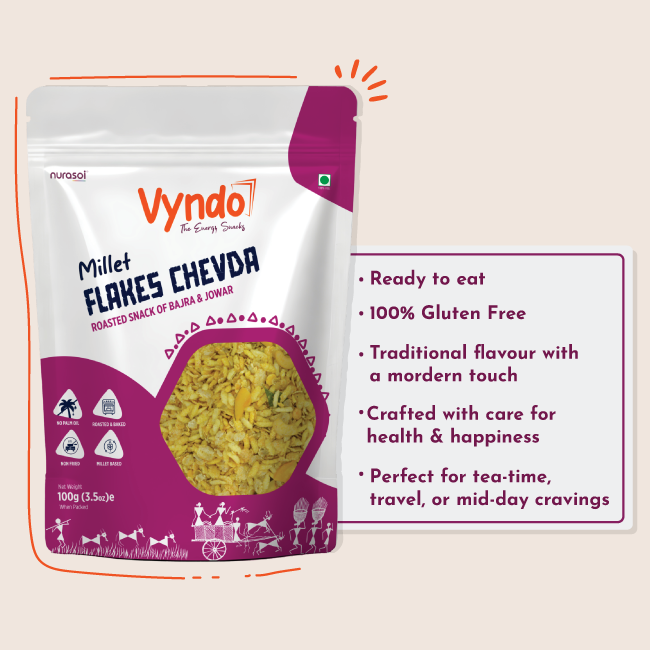 Deepys Chevda Millet Flakes Chevda – Roasted Namkeen Snack | Vyndo
